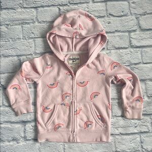 OshKosh B'gosh Light Pink Hoodie with Rainbow Design